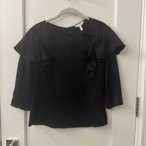 Rebecca Taylor size 2 black silk top
